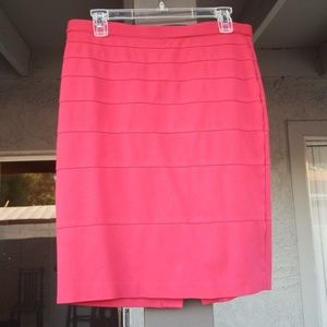 Red pencil skirt